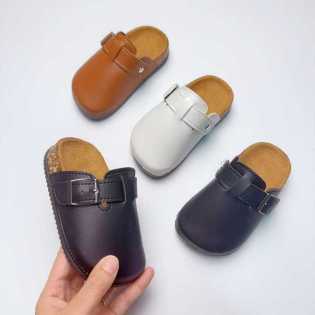 Kids Classic Buckle Cork Slippers