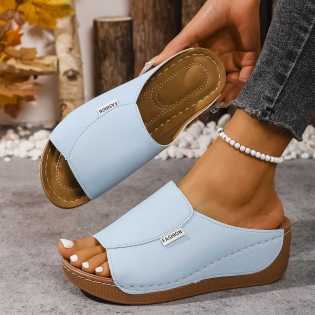 Women's comfortable slope heel sandals