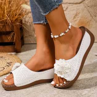 New plus size women's sandals summer soft sole heel