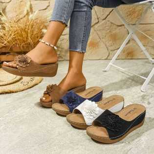 New plus size women's sandals summer soft sole heel