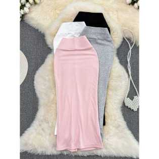 Women's High Waist Bodycon Midi Skirt