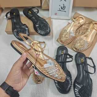 ZR summer new niche hand-woven hollow Roman shoes