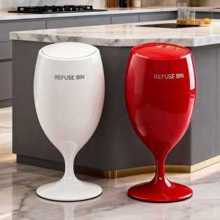 light luxury creative tall cup design trash bin