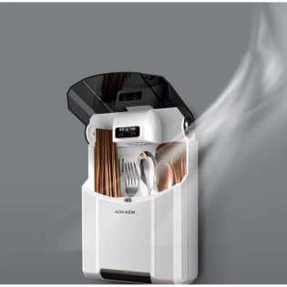 Wall-mounted disinfecting Chopsticks Spoon Fork Tableware Storage Box Kitchen Accessories