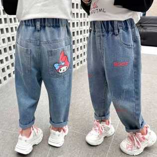 Little Girl Cartoon Melodi Loose Spring Pants