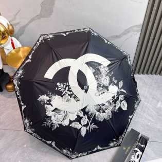CC summer new fully automatic black coated umbrella