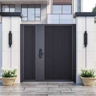 Aluminum alloy courtyard door, villa garden entrance door, outdoor fence yard door