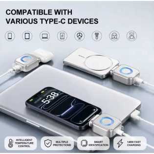 Auto Power Cutoff Charge Separator140w Type-c Full Charge Disconnect Protector Intelligent Temperatu