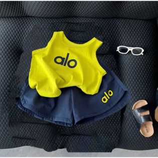 Summer casual vest shorts two-piece loose sleeveless set