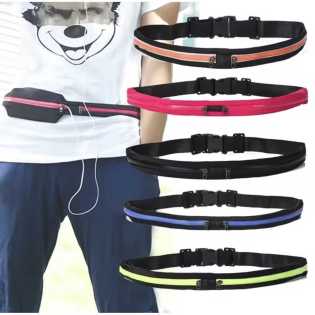 Waist Pack Double Pocket Waterproof Phone Belt Nylon Casual Small Bag Traveling Running Cycling Hiki
