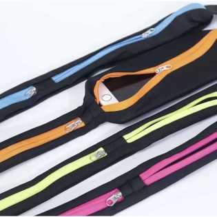 Waist Pack Double Pocket Waterproof Phone Belt Nylon Casual Small Bag Traveling Running Cycling Hiki