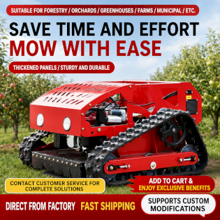 Remote Control Lawn Mower for All Terrain Tracked Agricultural Green Belt Weeding Orchard Weed Shred
