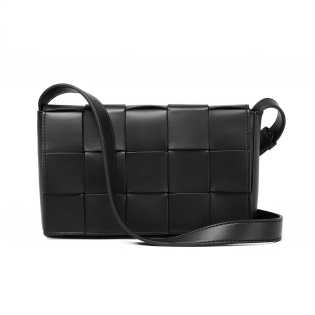 Unisex light luxury plaid woven small square bag women's fashion versatile casual cross-body shoulde
