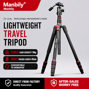 EP-254L Professional Photography Aluminum Alloy Outdoor Portable Tripod