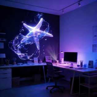 USB Galaxy Projection Night Light – 360° HD Starry Sky & Ocean Animal Projector Lamp