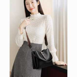 Genuine leather women's popular classic fashion bucket bag