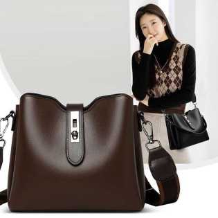 Genuine leather women's popular classic fashion bucket bag