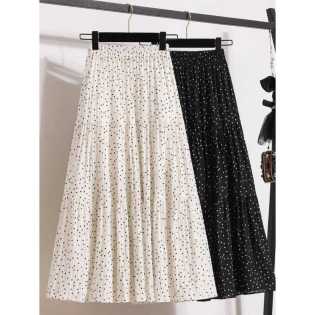 new polka dot women's summer thin small high-waisted skirt