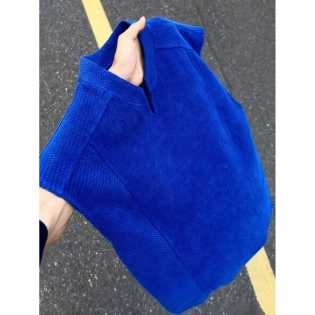 v-neck vest American straight shoulder sweatshirt