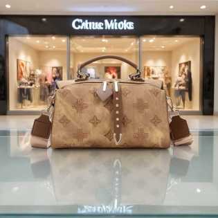 Charming retro printed light luxury small square bag