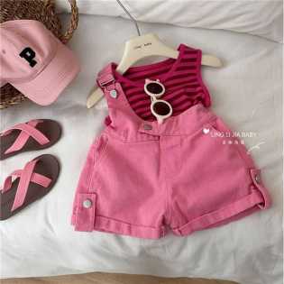 western style two-piece set children's vest shorts clothes