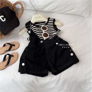 western style two-piece set children's vest shorts clothes