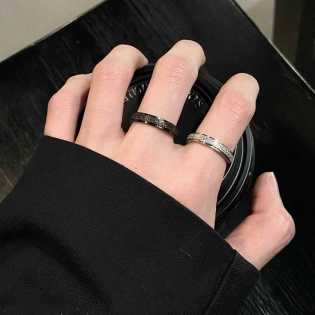 Unisex high-end niche design couple ring