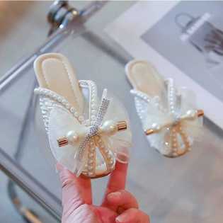 Girls' princess wrap-around slippers