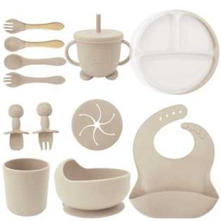 Baby silicone tableware supplementary food full set and full