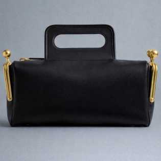 High-quality retro side clamp design fashion light luxury women's handbag