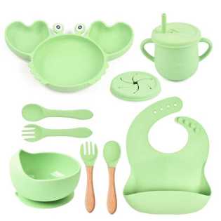 Hi Peggy crab children's baby cartoon silicone tableware