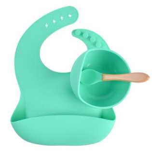 3pcs silicone baby tableware