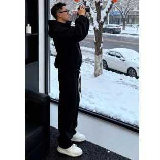 Men’s Premium Fleece Hooded Tracksuit Set – Zip-Up Hoodie & Jogger Pants