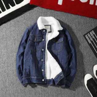 Men’s Warm Fleece Lined Denim Jacket