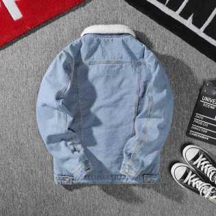 Men’s Warm Fleece Lined Denim Jacket