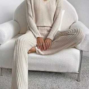 Women’s Ribbed 2-pieces pajama Set