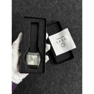 Unisex SABR Arabic Numeral Silicone Strap Quartz Wrist Watch