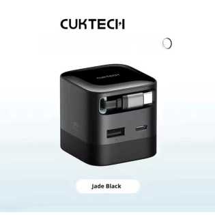 CUKTECH CP6 GaN Charger 67W MAX 2C1A 3- port Output Table Charger with 0.7M Retractable Charger