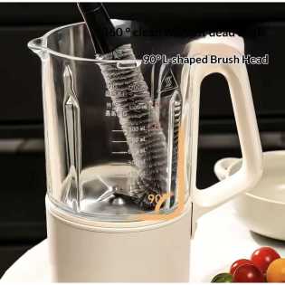 Walnut‑Color Long Handle Detachable Gap Brush