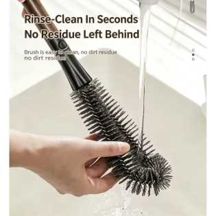 Walnut‑Color Long Handle Detachable Gap Brush