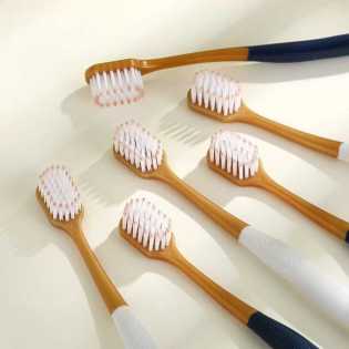 6-Piece Set of Adult Soft-Bristle Toothbrushes