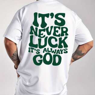 American retro short-sleeved men's English loose cotton T-shirt