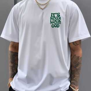American retro short-sleeved men's English loose cotton T-shirt