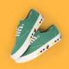 SUPS Green love sole low top summer casual canvas unisex breathable board shoes