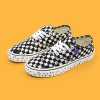 SUPS black and white checkerboard splash-ink graffiti board shoes trend 100 match casual canvas shoe
