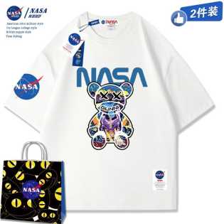 NASA WHHD Summer tide brand unisex pure cotton T-shirt NASA WHHD Summer tide brand unisex pure cotton T-shirt