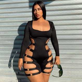 Hollow tight rubber band jumpsuit Hollow tight rubber band jumpsuit