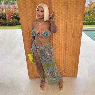 Bikini binding skirt suit