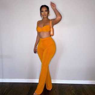 Inns Two-Piece Tie-Wrap Flare Pants