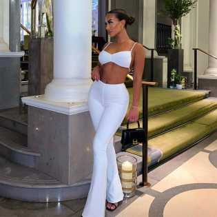 Inns Two-Piece Tie-Wrap Flare Pants